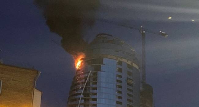 В Киеве в одной из башен Taryan Towers произошел масштабный пожар 