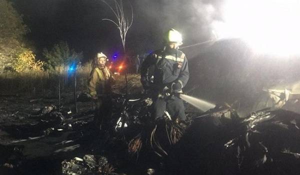 Представители ГСЧС завершили работать на месте катастрофы самолета под Харьковом 